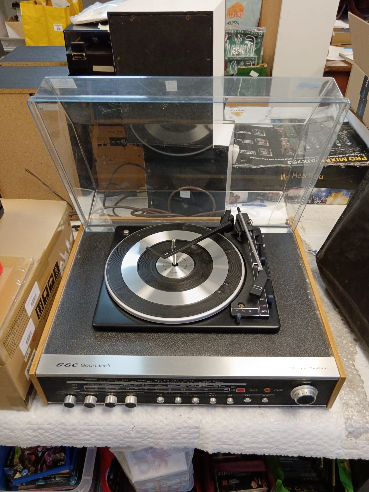 Gec soundeck stereo system record player radio