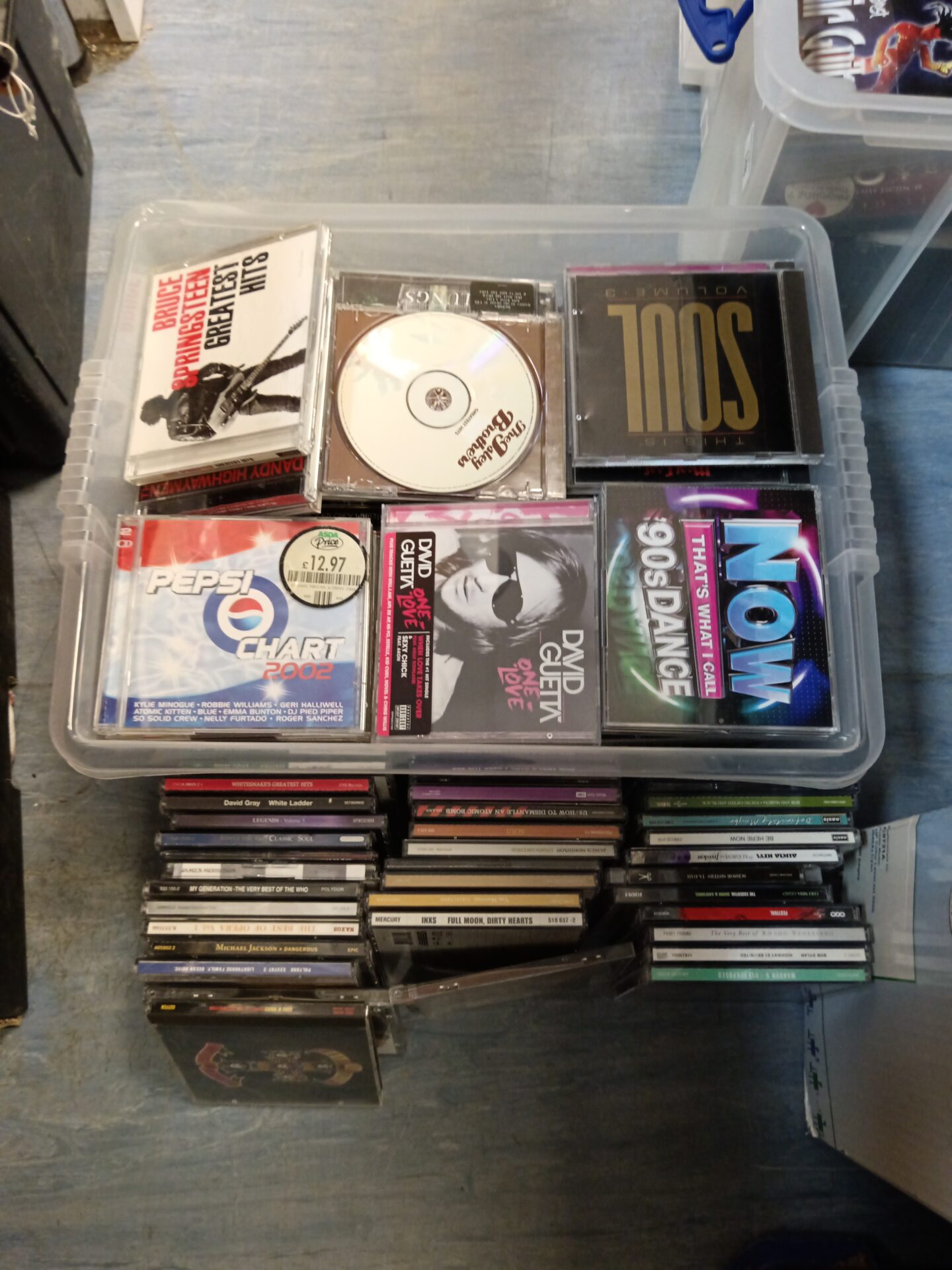 Box full of music cds