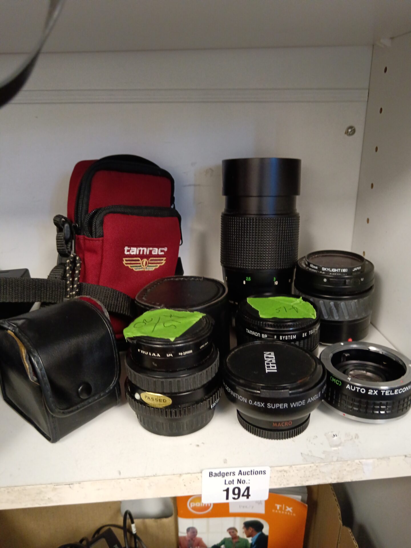 Selection of camera lenses including tamron & minolta