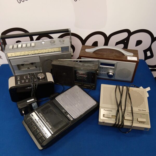 Box of radios including Roberts & grundig