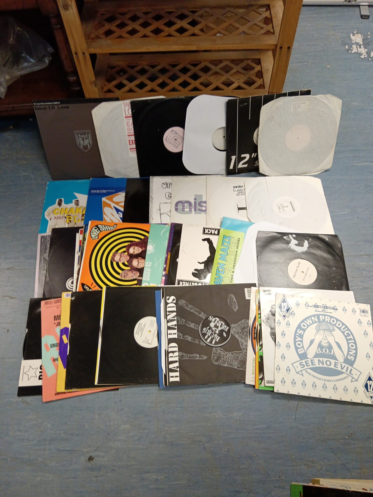 Approx 50 12" dance music vinyl records