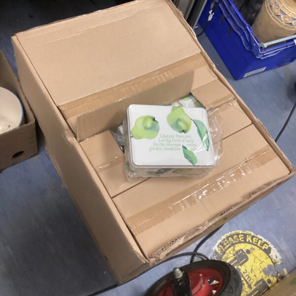 large box of 48 new emma bridgewater quince tins