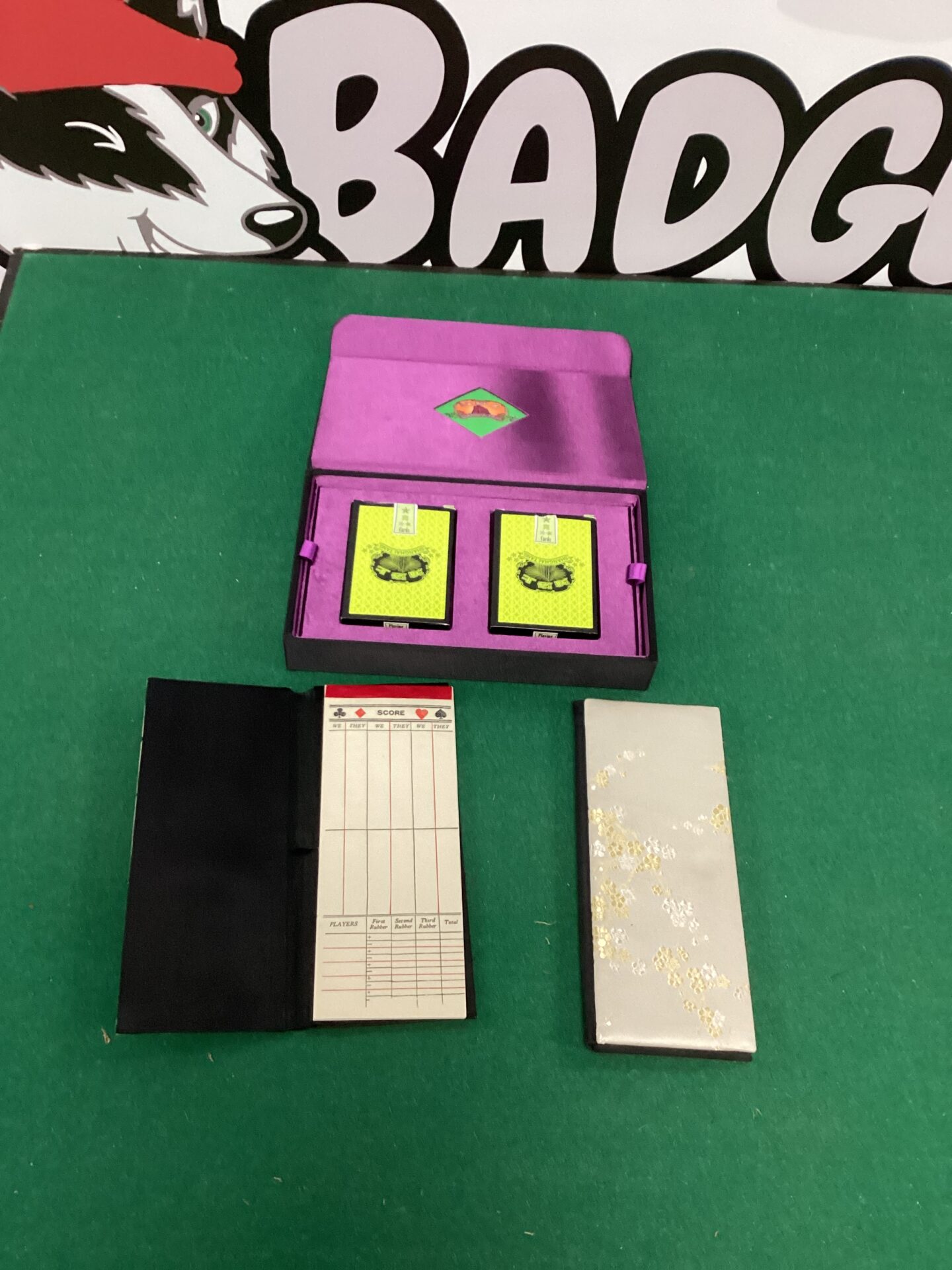 Bridge card game set