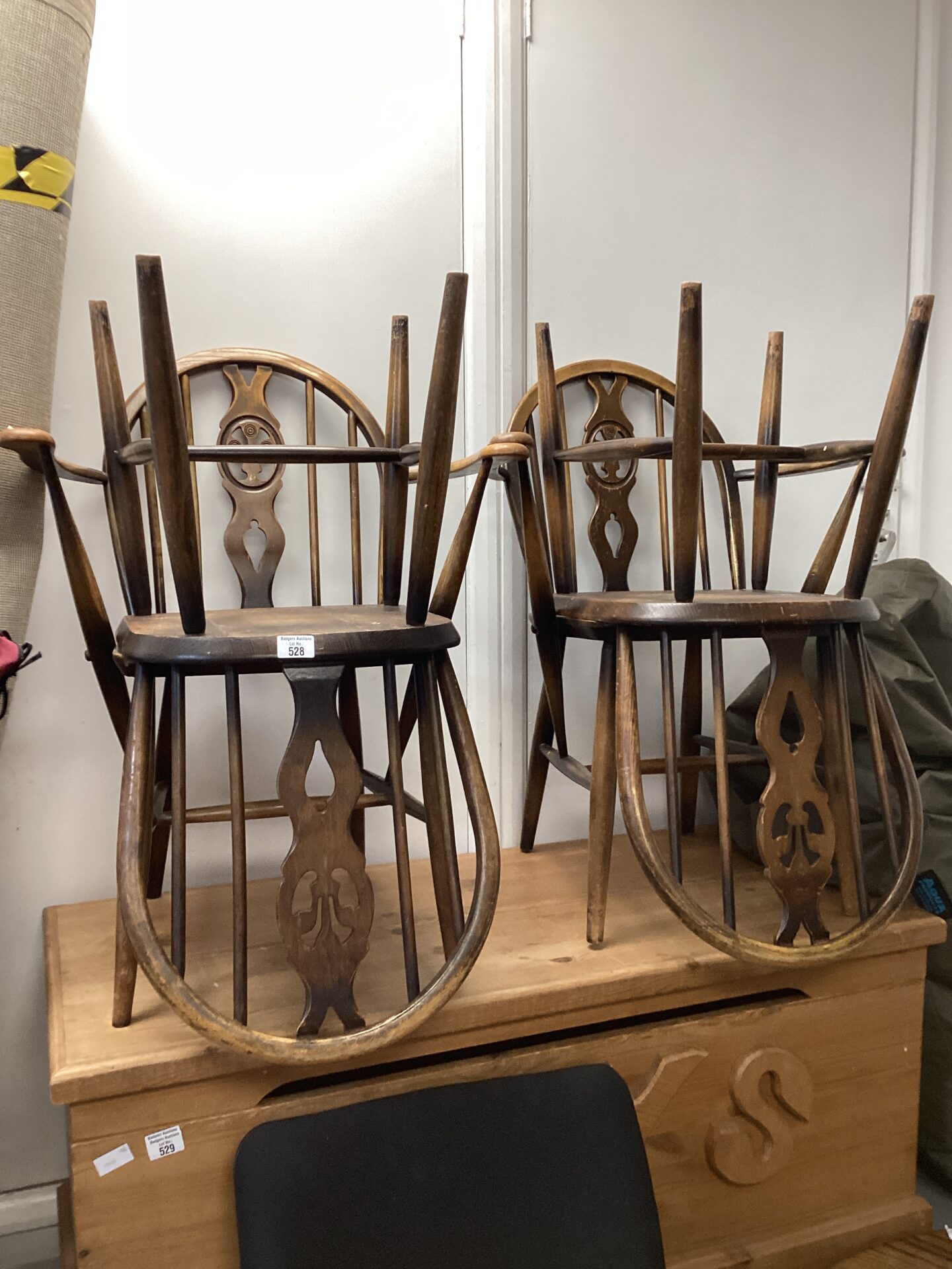 Four ercol dining chairs
