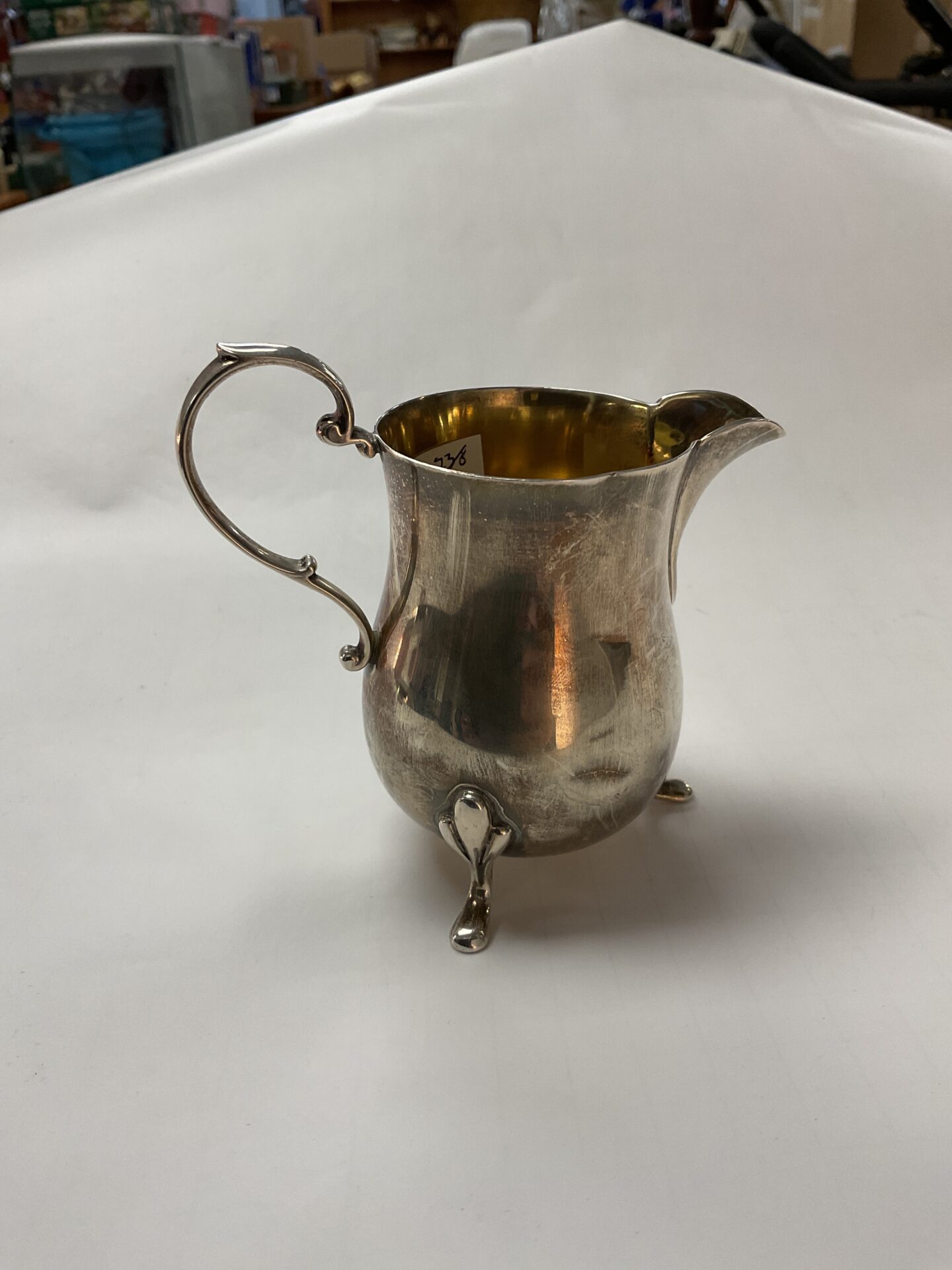 Queen Elizabeth Hallmarked Silver Cream Jug 93g