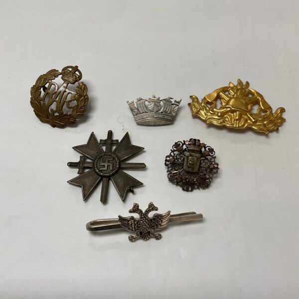 Collection of Assorted Vintage Military Cap Badges  and Medal