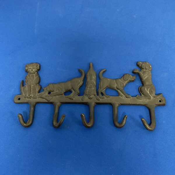 Cast iron dog lead hook rack