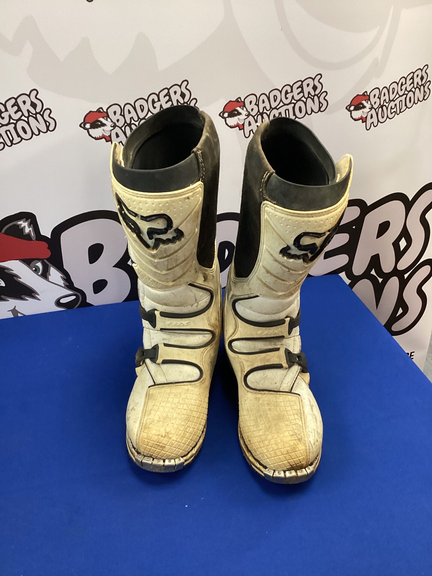 Pair of fox racing motorcycle boots size 46.5