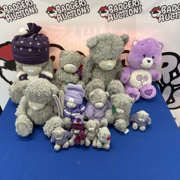 Box of assorted me to you cuddly toys with a carebear