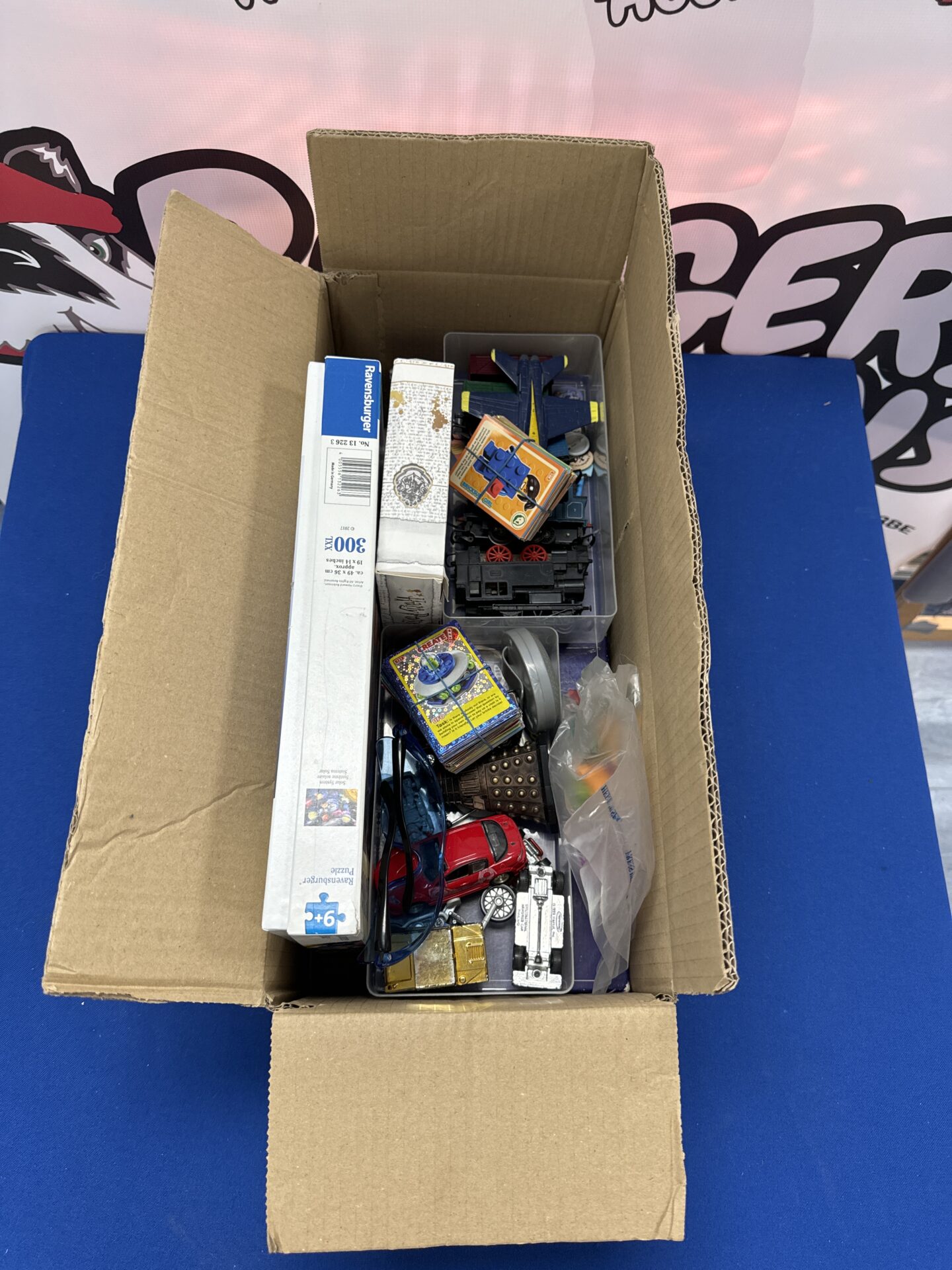 Box of mixed toys