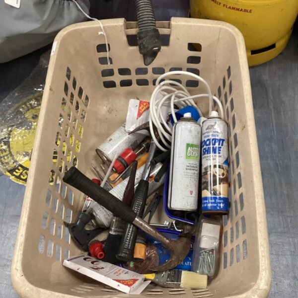 Box of mixed items inc auto glym car cleaner