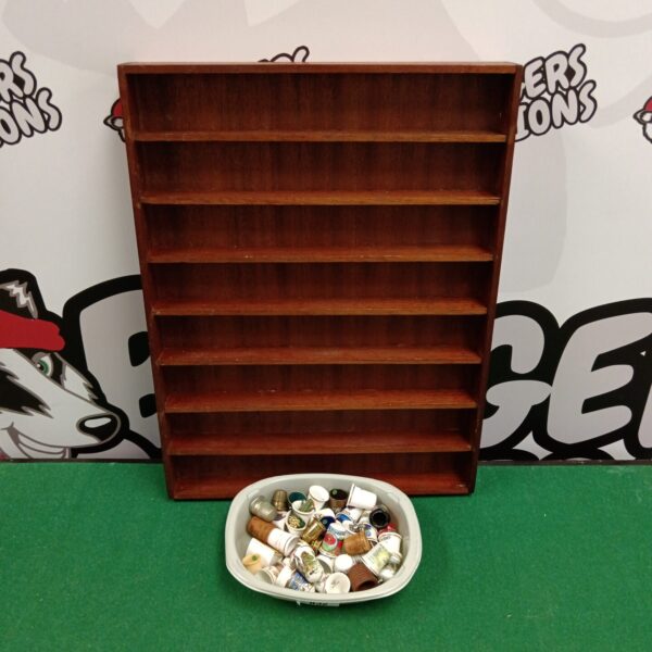 Collection of thimbles & display rack