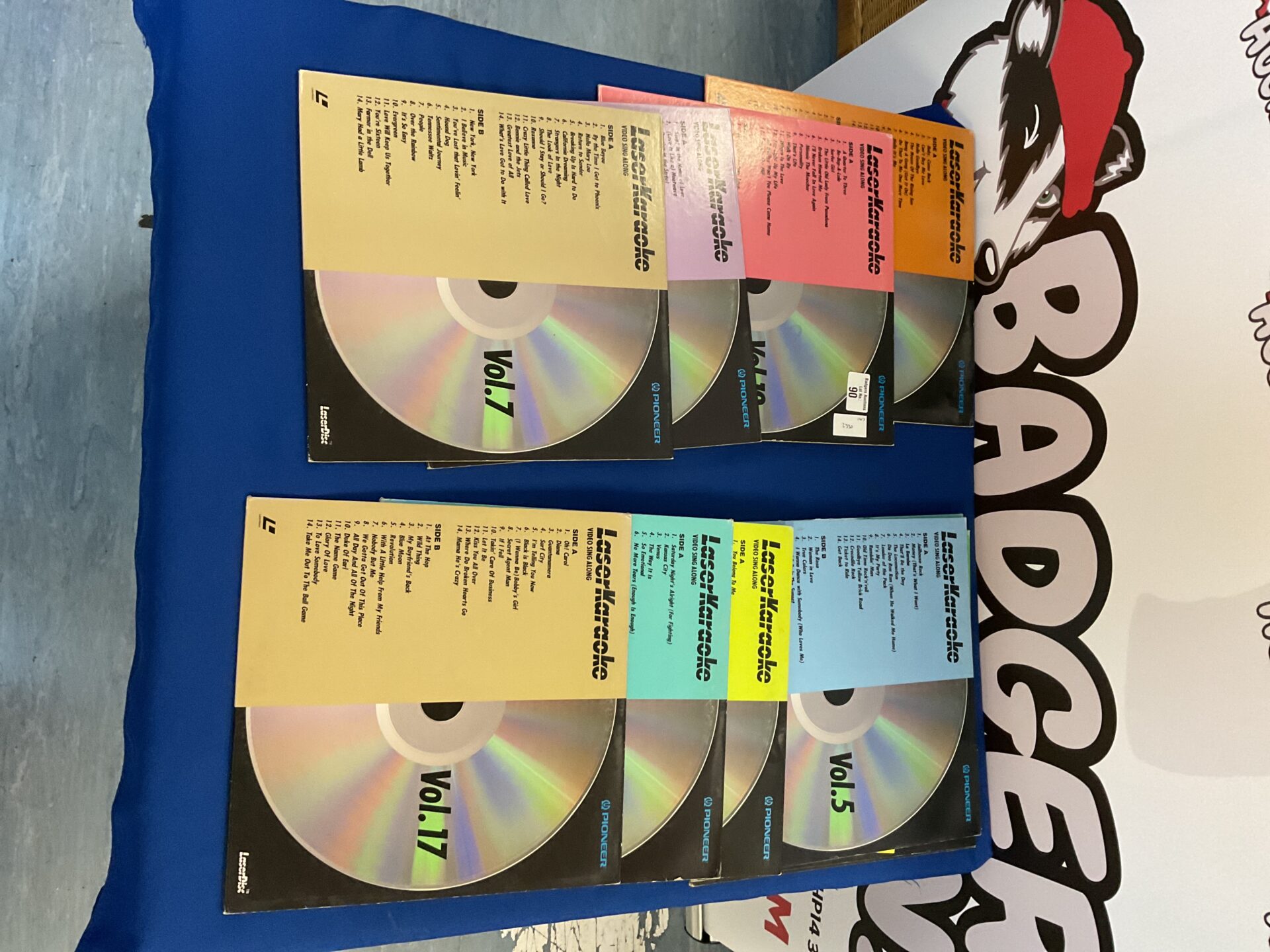Laser Karaoke video sing along Laser Disks x 11
