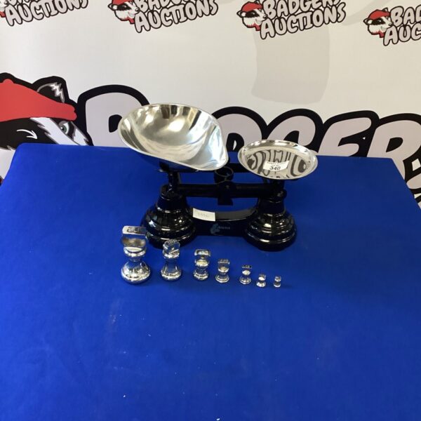 Set of Kitchen Balance Scales with Weights