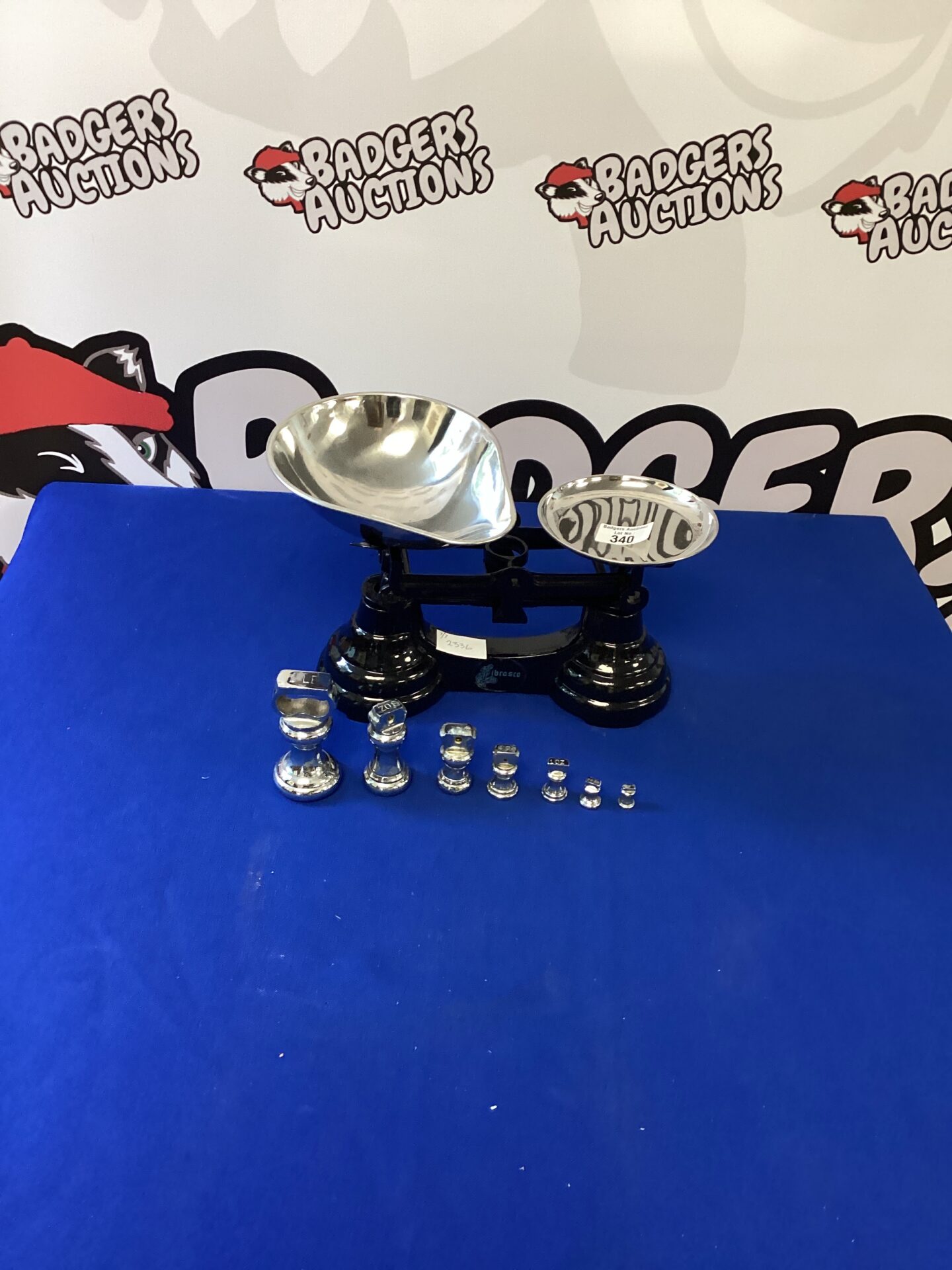 Set of Kitchen Balance Scales with Weights