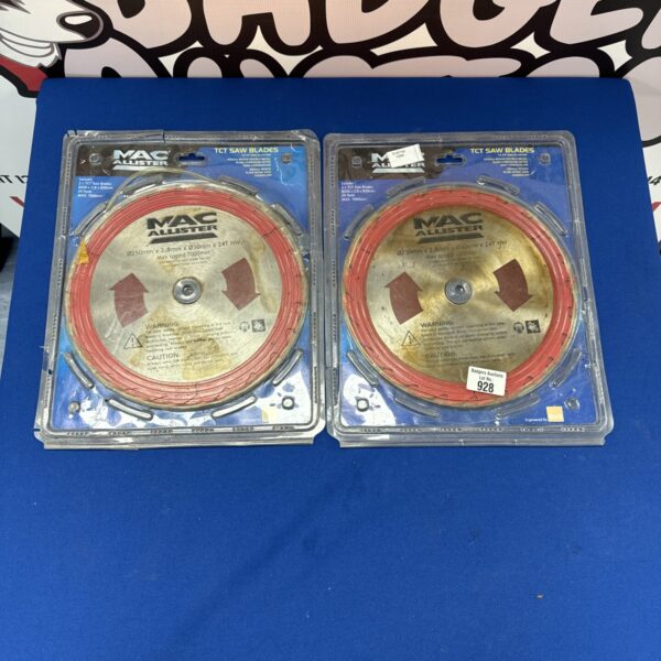 Two macallister tct saw blades 250mm