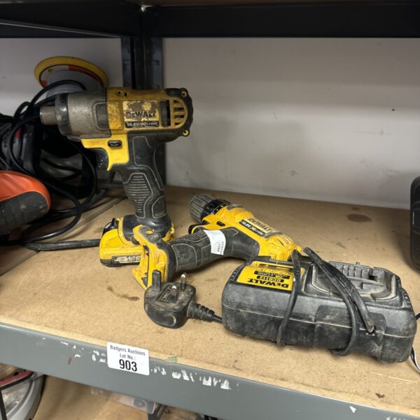 Two dewalt xr cordless tools with charger - untested