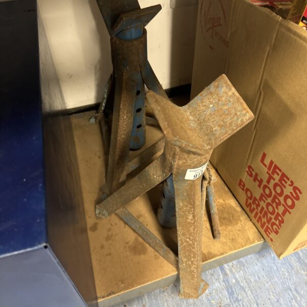 Two Melco heavy duty axle stands