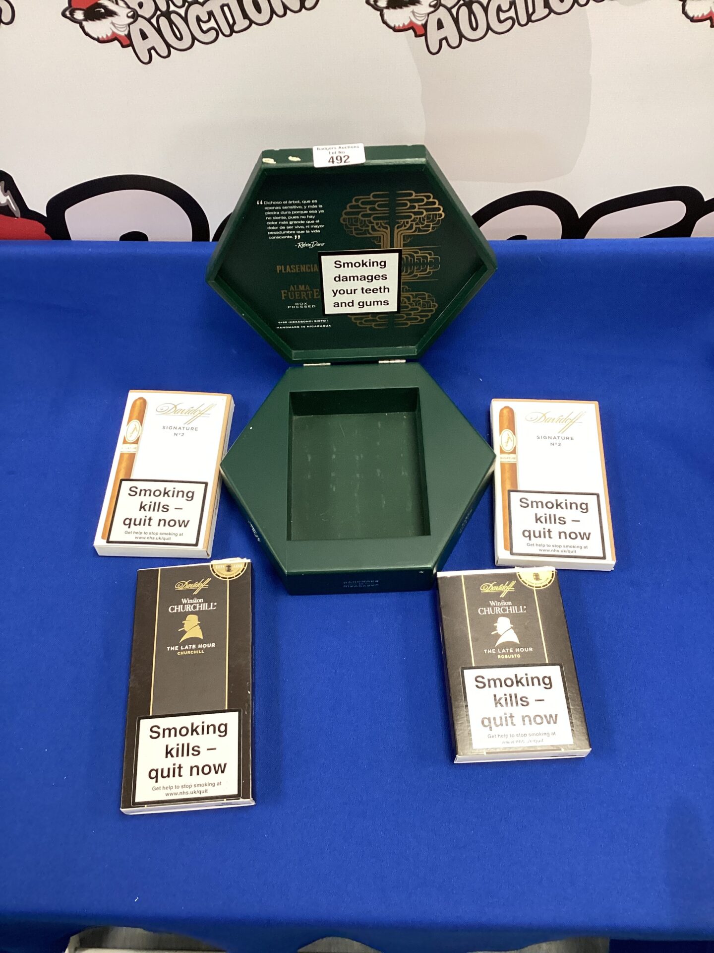 Selection of cigar boxes inc davidoff winston churchill & plasencia cigar presentaion box