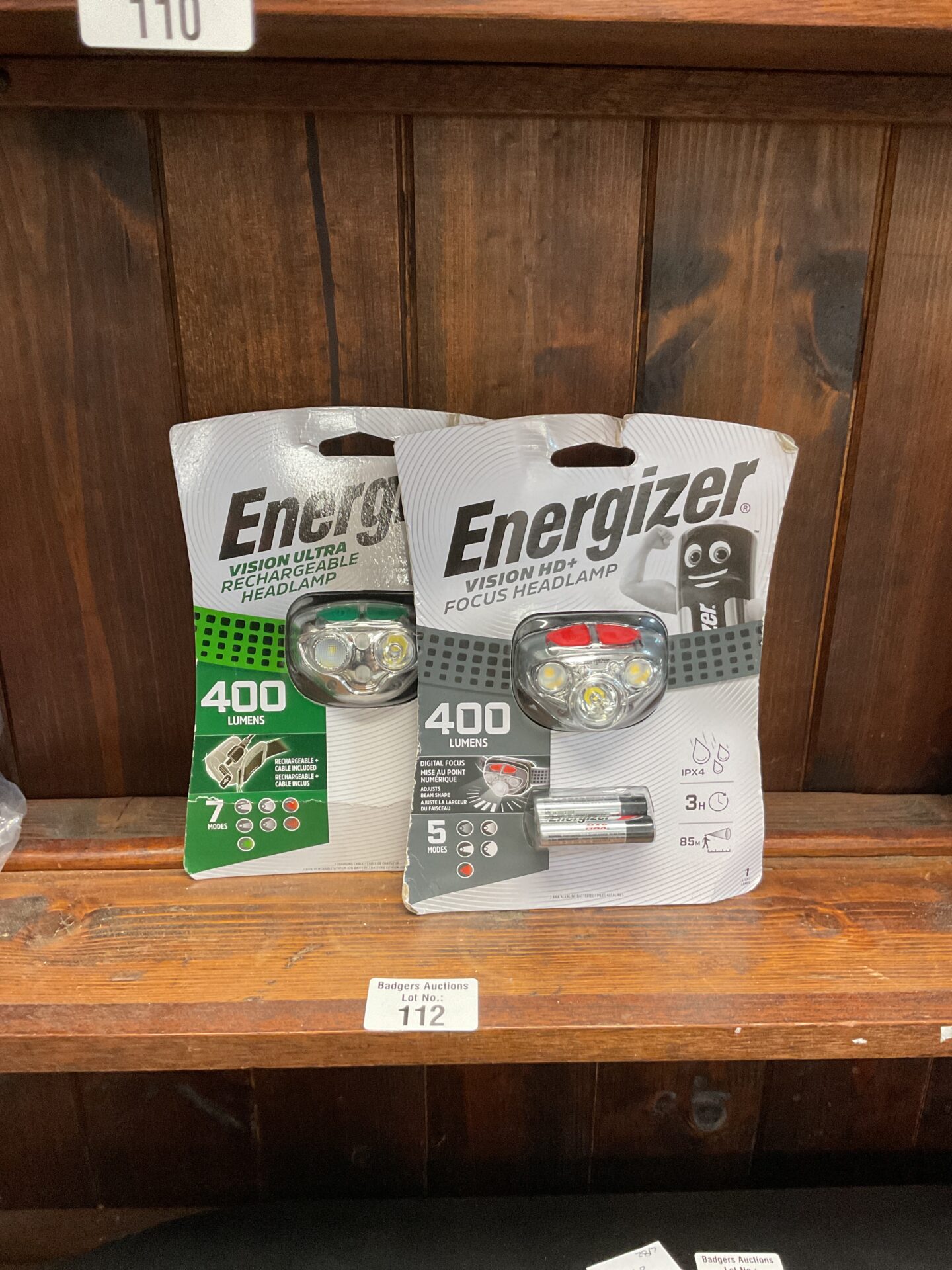 2 energizer headlamps