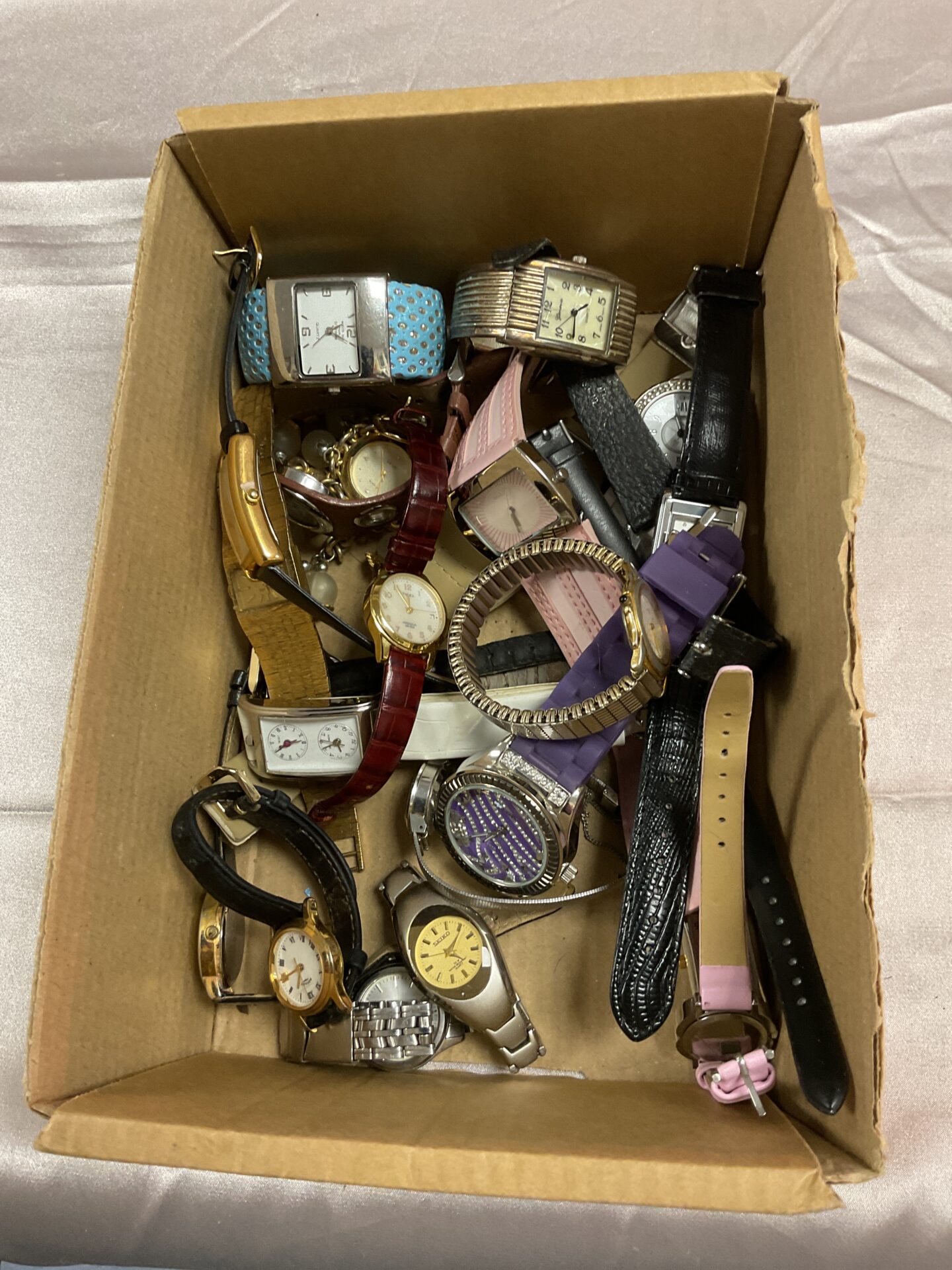 Box Assorted Watches Inc Accurist and Timex