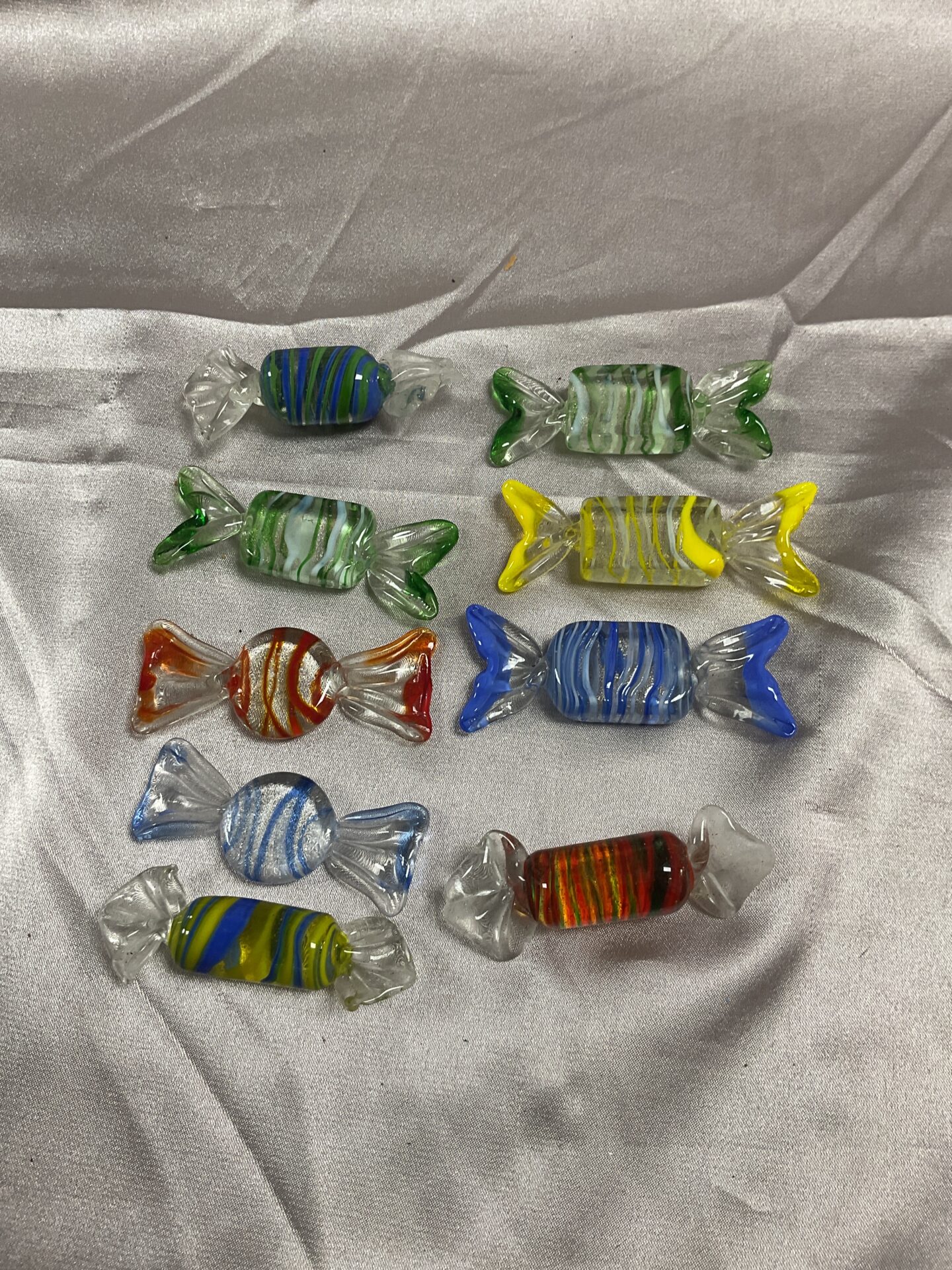 Nine Murano Glass Sweets