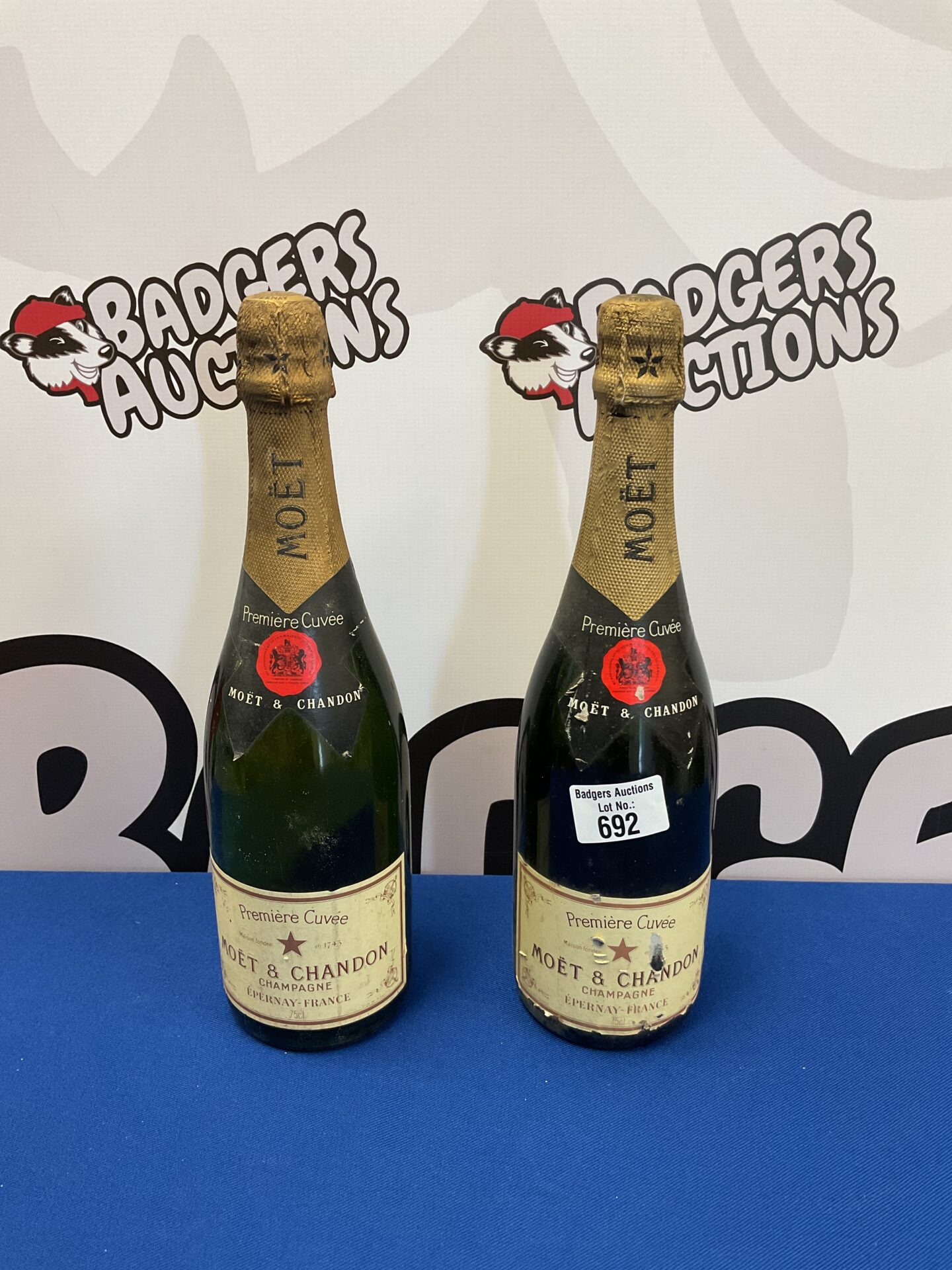 2 bottles of moet & chandon champagne