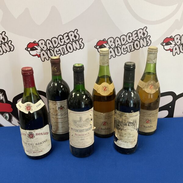6 bottles of vintage wine including jean claude simonnet & st vincent baron bordeaux