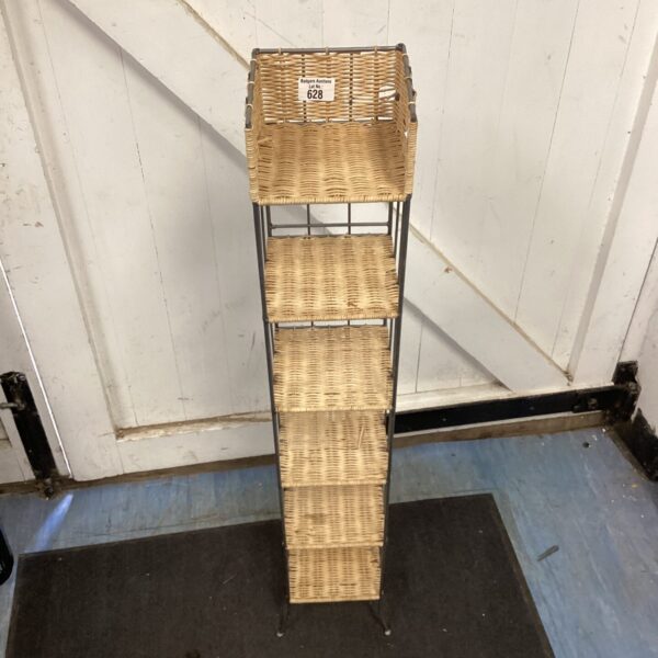 Wicker based with metal frame bathroom stand