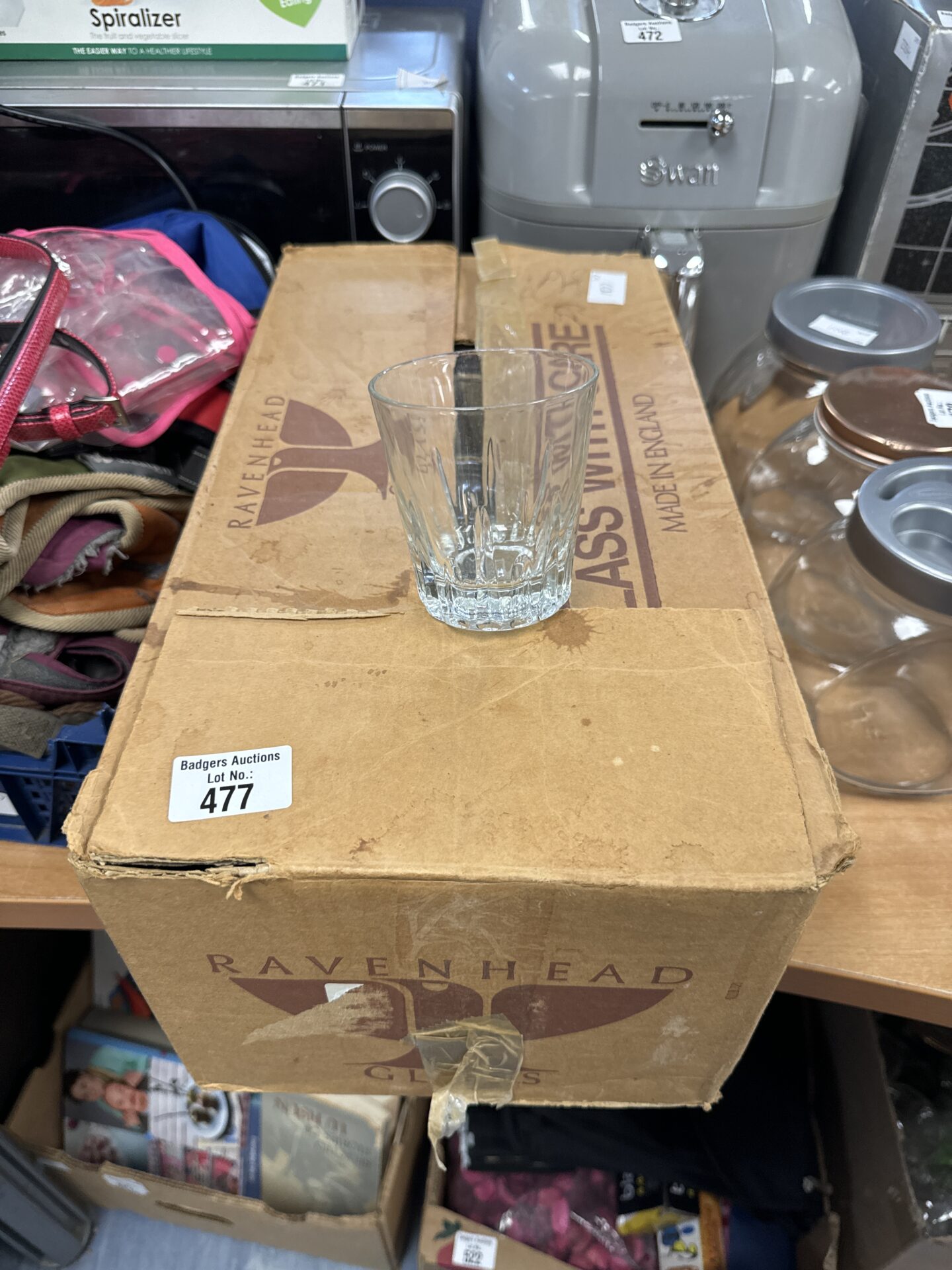Box of ravenhead 8oz tumbler glasses