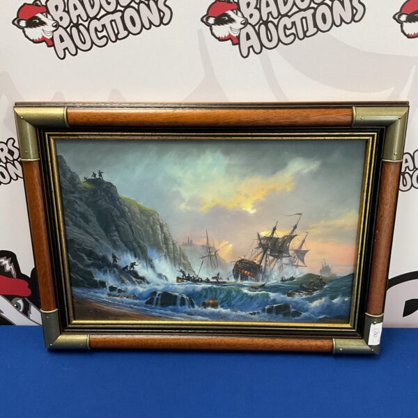 D macleod oil painting titled harvest of the sea shipwreck in hell bay st ives