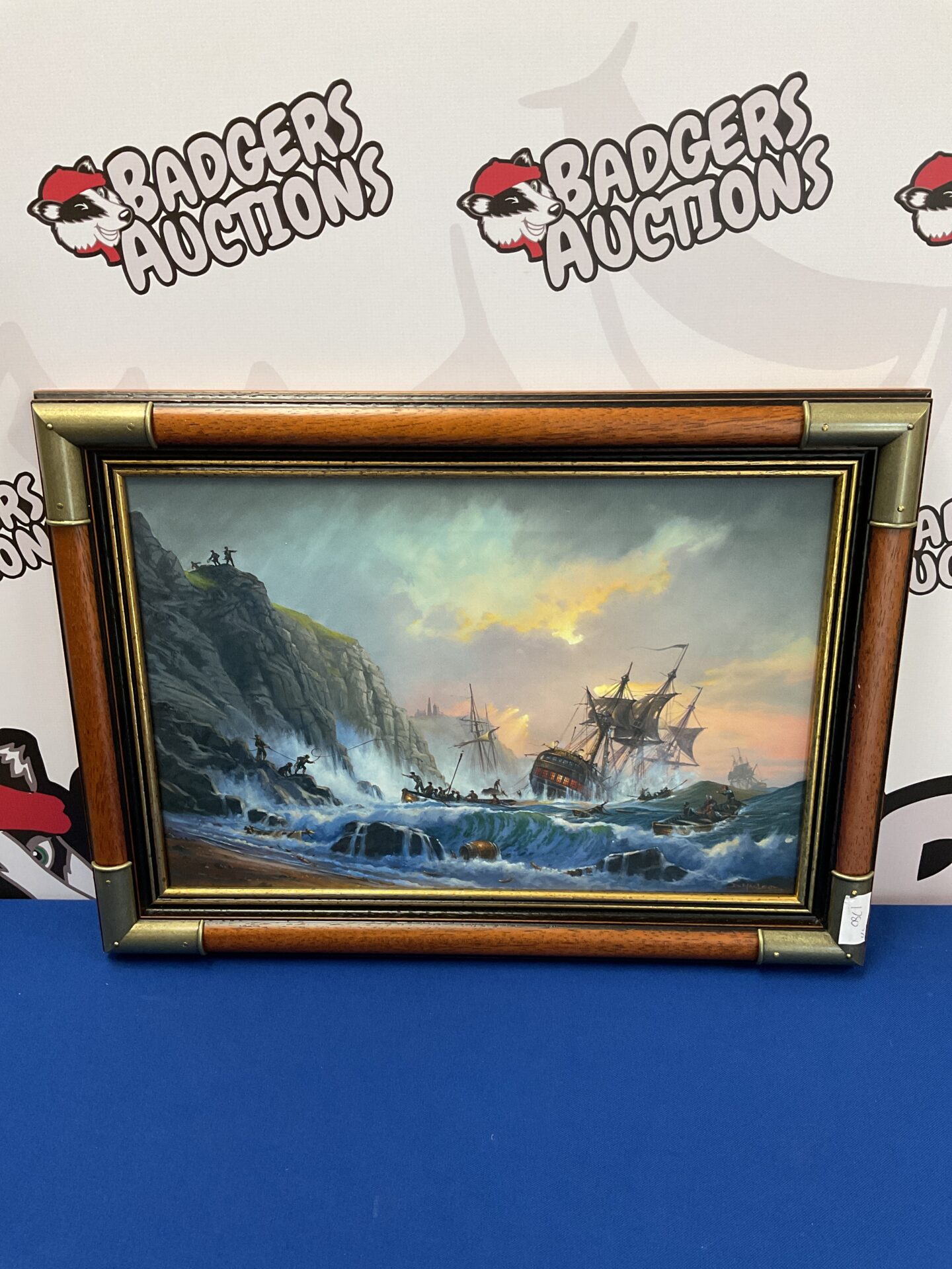 D macleod oil painting titled harvest of the sea shipwreck in hell bay st ives