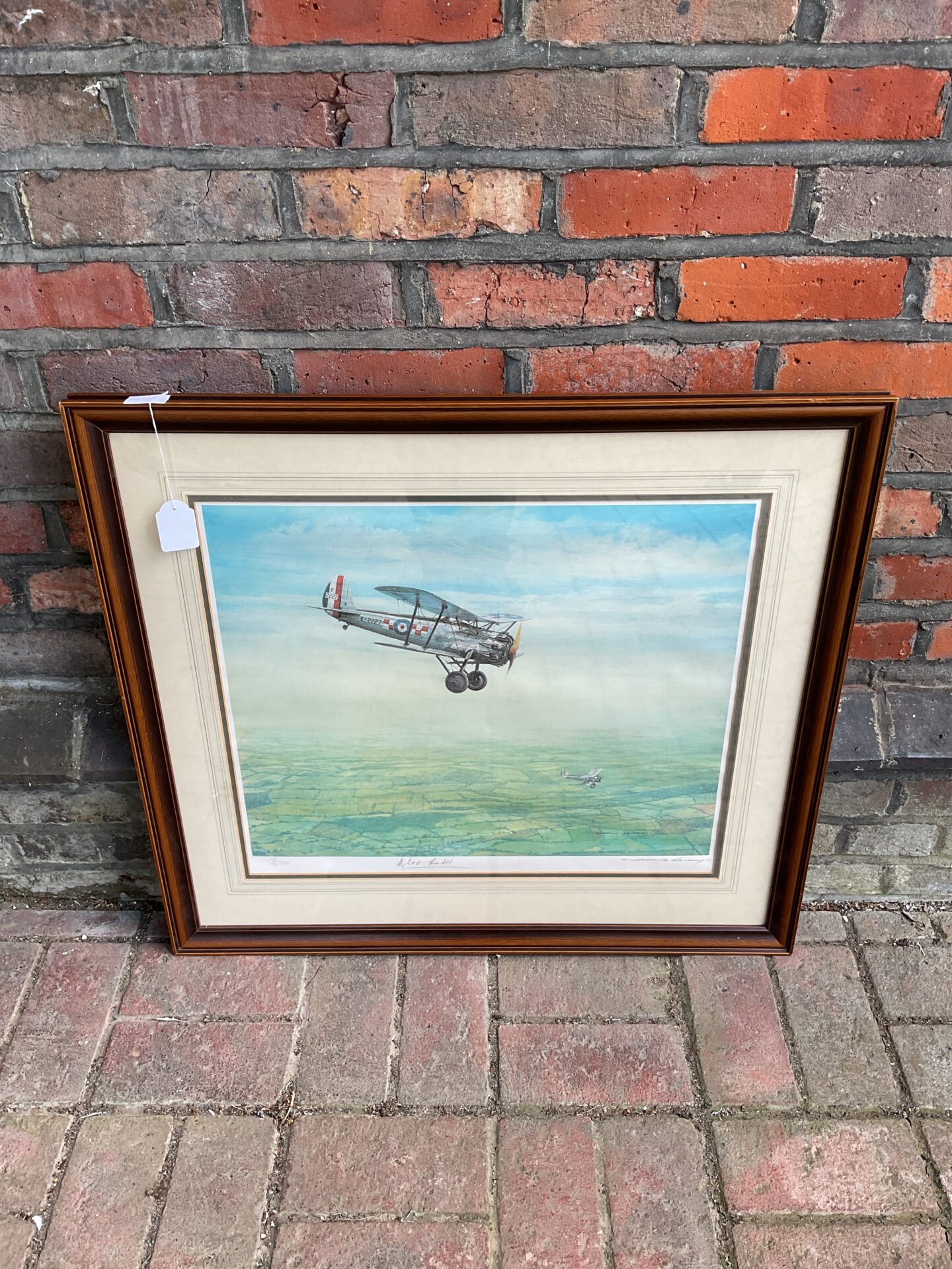 Roderick lovesey limited edition douglas bader signed print 14/250 of bristol bulldogs