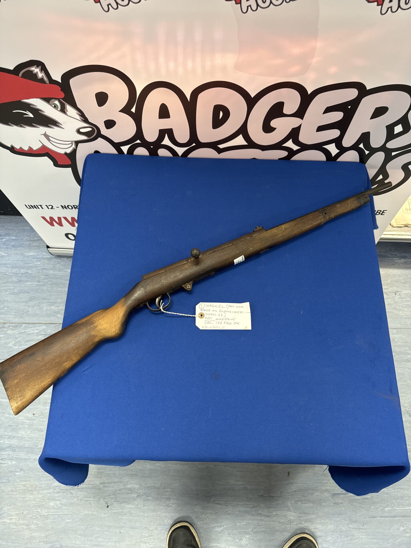 Haenel post war schmeisser model 33 replica .177 rifle - missing magazine