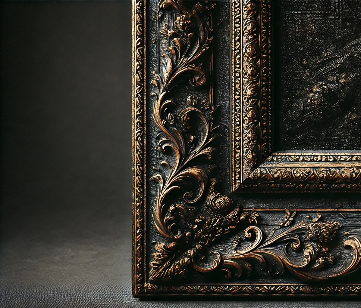 Beautifully crafted antique wooden picture frame.